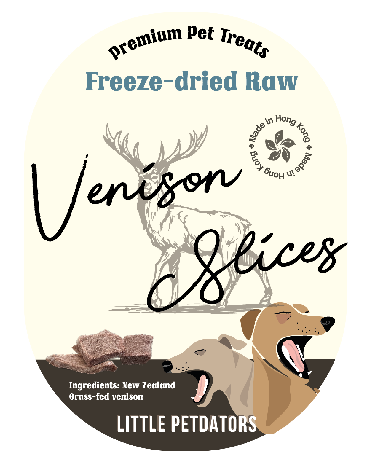 Freeze-dried Venison Slices 凍乾草飼鹿肉片