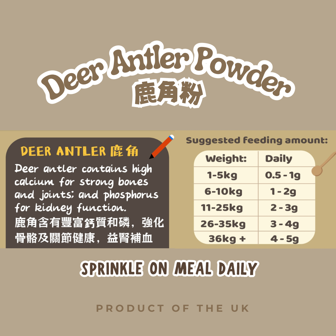 [強骨補腎 For Bones & Kidney Health] 鹿角鈣粉 Deer Antler Powder