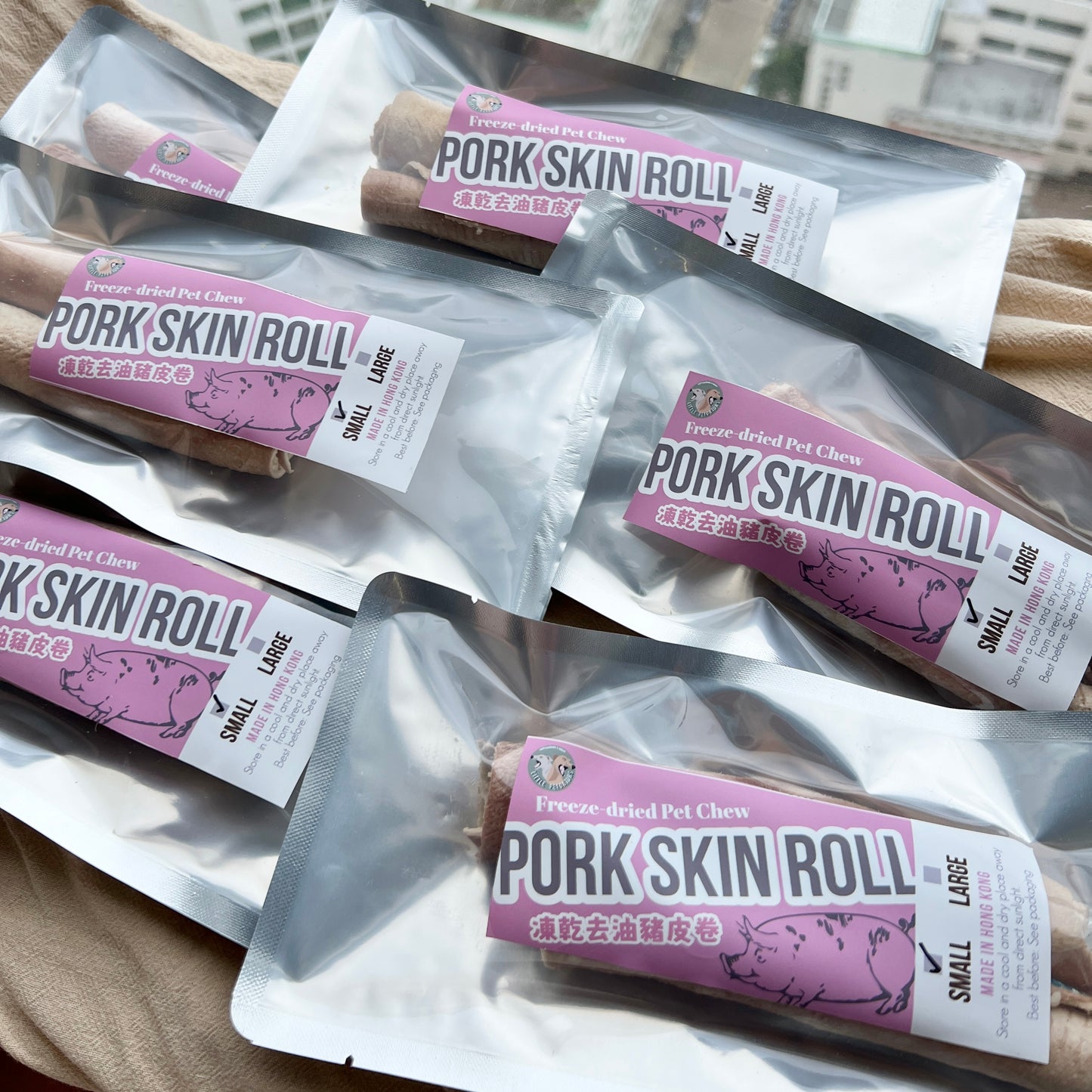 Freeze-dried Pork Skin Roll 凍乾去油豬皮卷