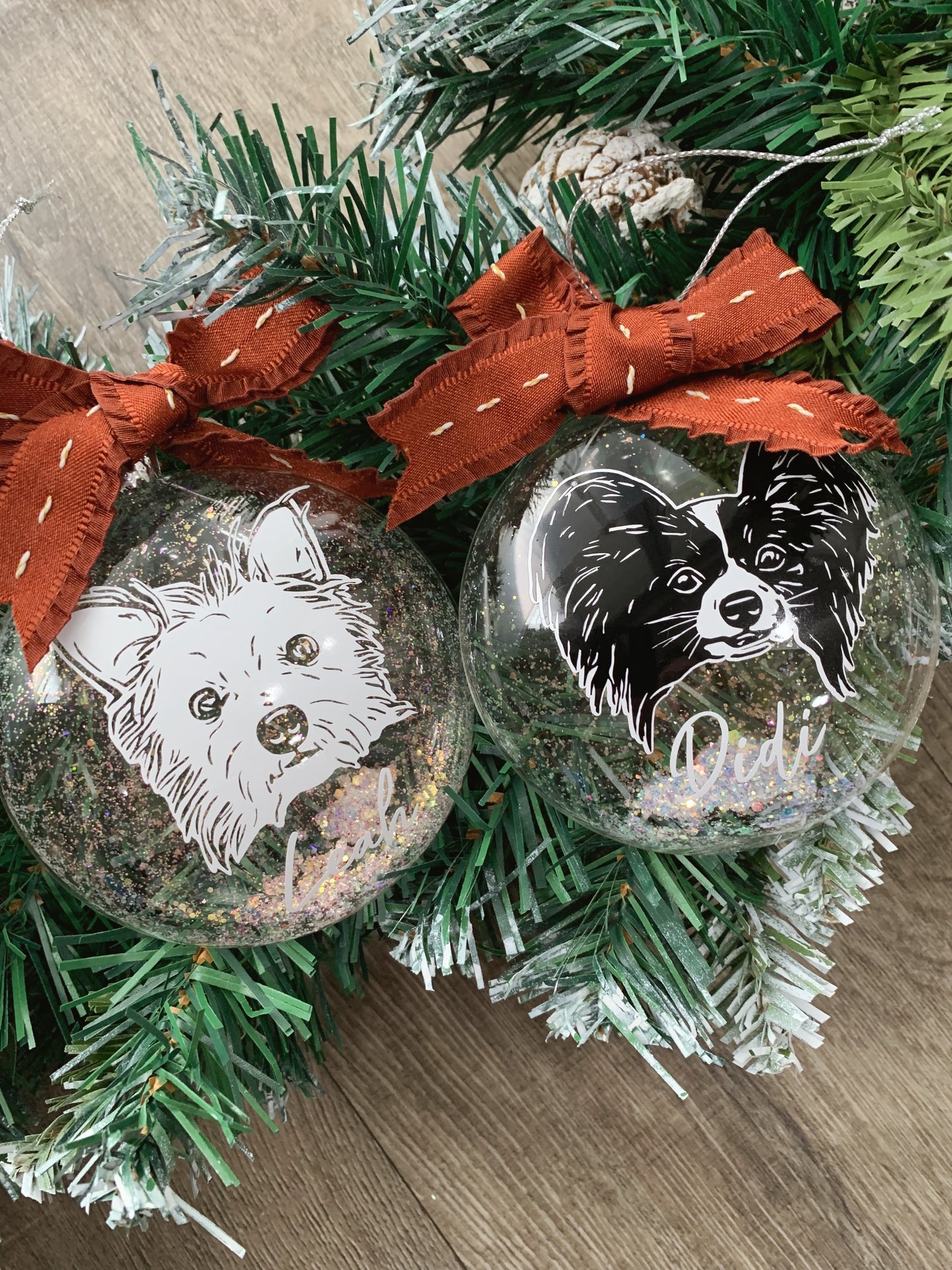 Pet Portrait Glass Bauble 寵物頭像聖誕掛飾